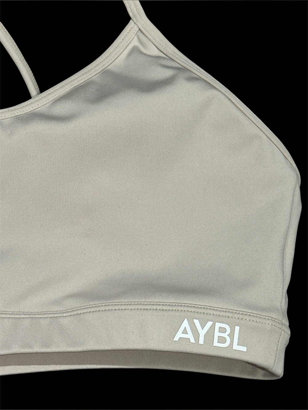 AYBL Women's Crossback Sports Bra in Light Beige Medium - Picture 2 of 5